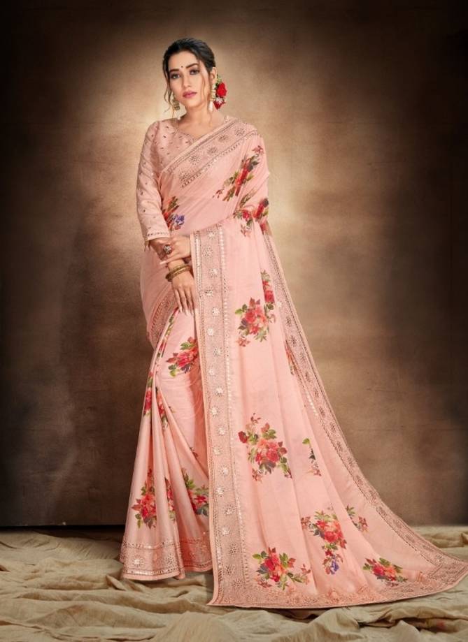 MAHOTSAV CHANDNI Latest Fancy Designer Heavy Festive Wear Pure Silk Georgette Saree Collection